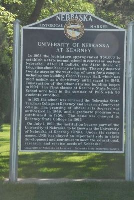 University of Nebraska at Kearney Marker image. Click for full size.