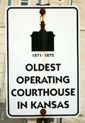 Oldest Operating Courthouse in Kansas Marker image. Click for full size.