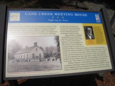 Cane Creek Meeting House Marker image. Click for full size.