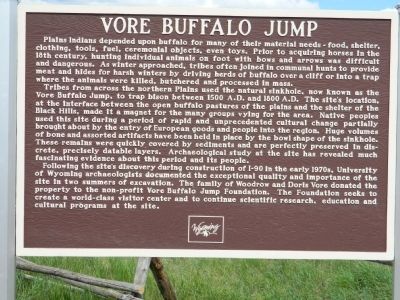 Vore Buffalo Jump Marker image. Click for full size.