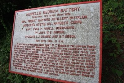 Howell's Georgia Battery Marker. Click for full size. Howell's Georgia Battery Marker image. Click for full size.