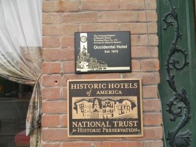 Occidental Hotel Marker image. Click for full size.