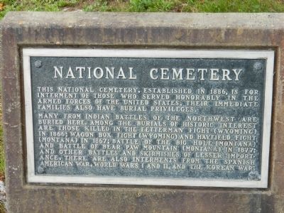 National Cemetery Marker image. Click for full size.