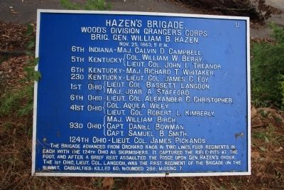 Hazen's Brigade Marker image. Click for full size.