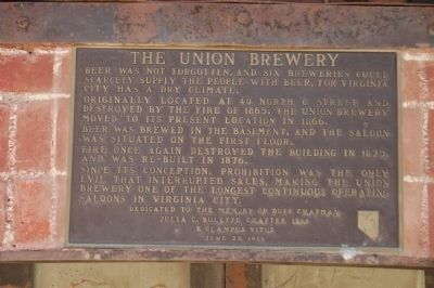 The Union Brewery Marker image. Click for full size.