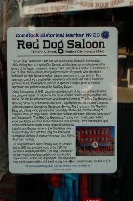 Red Dog Saloon Marker image. Click for full size.