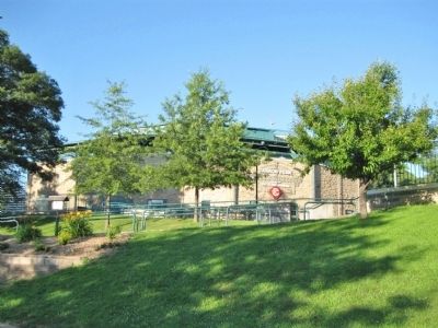 Carson Park Baseball Stadium and Marker. Click for full size. Carson Park Baseball Stadium and Marker image. Click for full size.