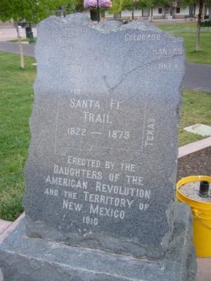 End of Santa Fe Trail Marker image. Click for full size.