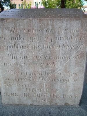 Annexation of New Mexico Marker (front). Click for full size. Annexation of New Mexico Marker (front) image. Click for full size.