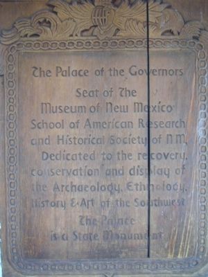 The Palace of the Governors Marker image. Click for full size.