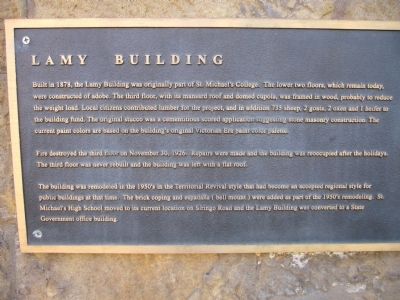 Lamy Building Marker image. Click for full size.