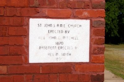 Saint John African Methodist Episcopal Church Cornerstone image. Click for full size.