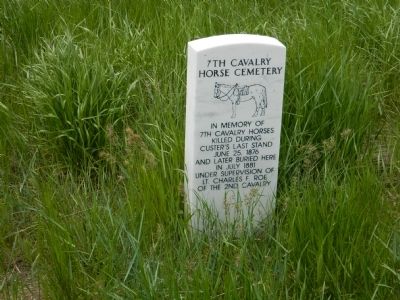 Seventh Cavalry Horse Cemetery Stone image. Click for full size.