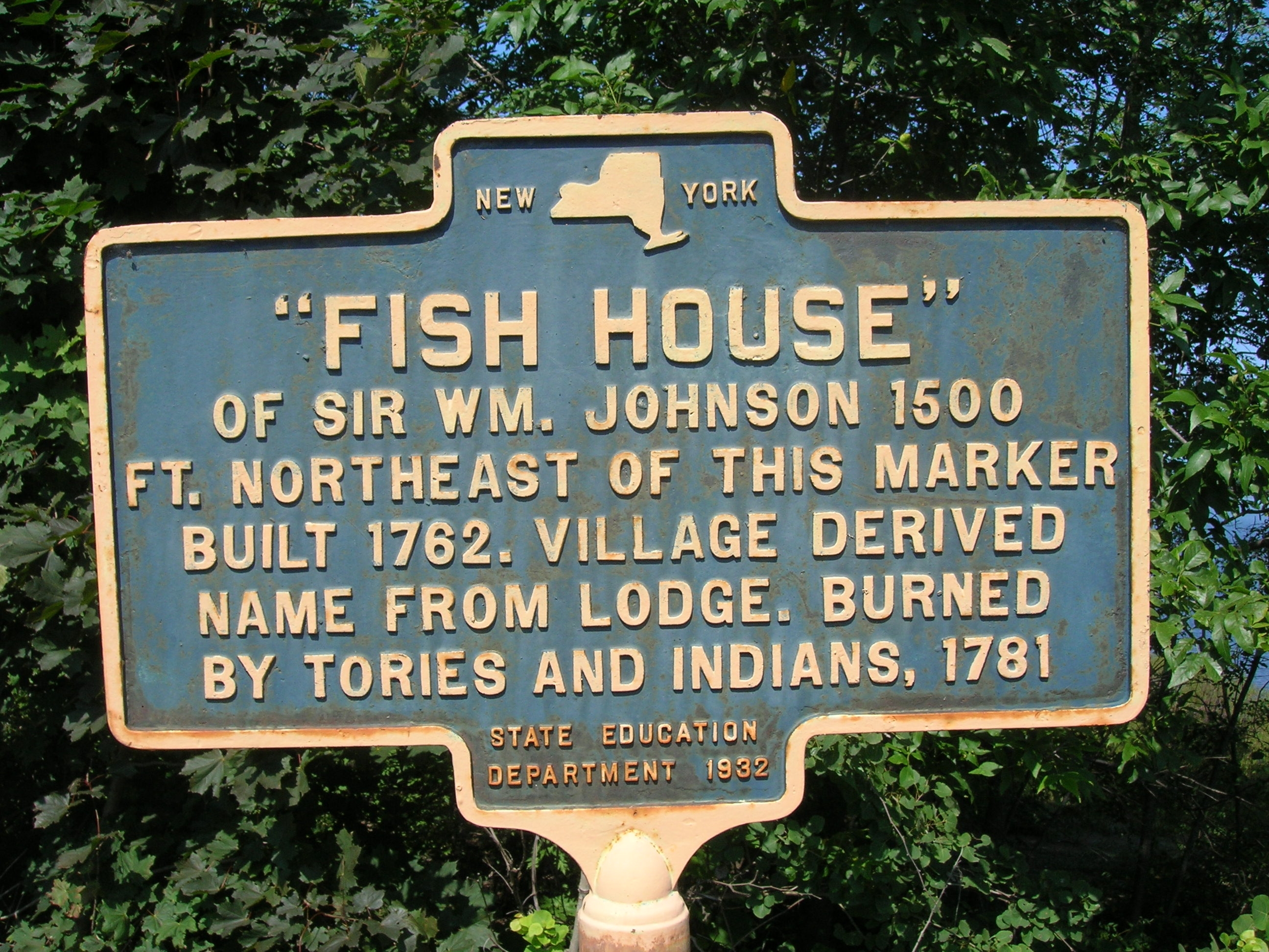 Fish House Marker, Prior to Repainting
