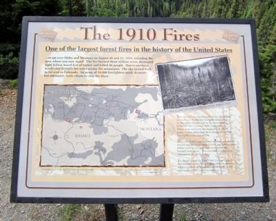 The 1910 Fires Marker image. Click for full size.