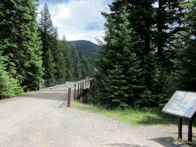 The Traveler Marker at Kelly Creek Trestle. Click for full size. The Traveler Marker at Kelly Creek Trestle image. Click for full size.