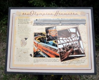 The Olympian Hiawatha Marker. Click for full size. The Olympian Hiawatha Marker image. Click for full size.