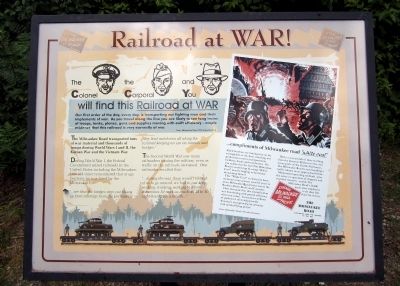Railroad at WAR! Marker. Click for full size. Railroad at WAR! Marker image. Click for full size.