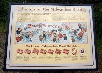 Bumps on the Milwaukee Road Marker. Click for full size. Bumps on the Milwaukee Road Marker image. Click for full size.