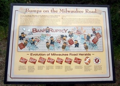 Bumps on the Milwaukee Road Marker image. Click for full size.