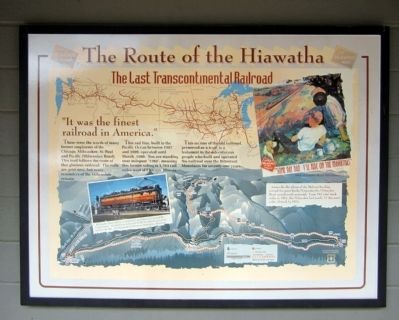 The Route of the Hiawatha Marker image. Click for full size.