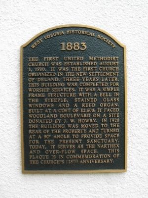 First United Methodist Church Marker. Click for full size. First United Methodist Church Marker image. Click for full size.