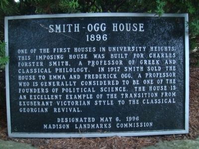 Smith-Ogg House Marker image. Click for full size.