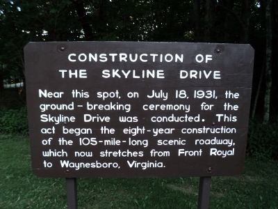 Construction of the Skyline Drive Marker image. Click for full size.