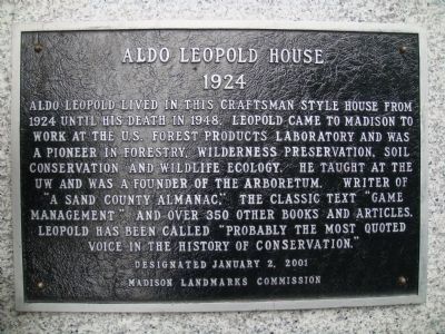 Aldo Leopold House Marker image. Click for full size.
