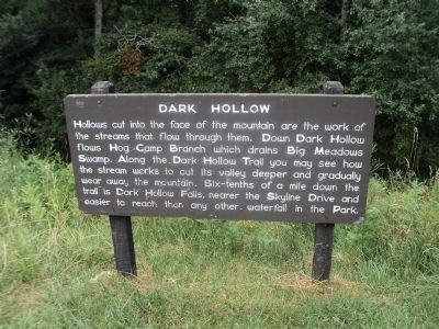Dark Hollow Marker. Click for full size. Dark Hollow Marker image. Click for full size.
