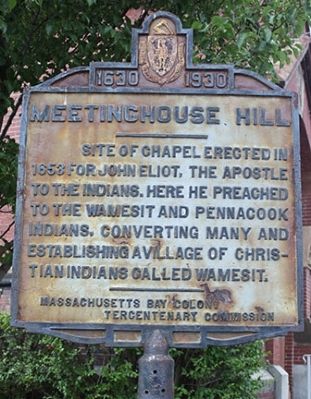 Meetinghouse Hill Marker. Click for full size. Meetinghouse Hill Marker image. Click for full size.