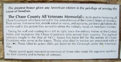 Chase County All Veterans Memorial Dedication image. Click for full size.