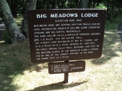 Second Big Meadows Lodge Marker image. Click for full size.