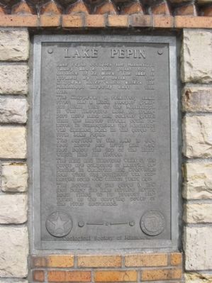 Lake Pepin Geological Marker. Click for full size. Lake Pepin Geological Marker image. Click for full size.