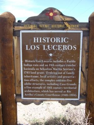 Historic Los Luceros Marker image. Click for full size.