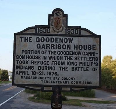The Goodnow Garrison House Marker. Click for full size. The Goodnow Garrison House Marker image. Click for full size.