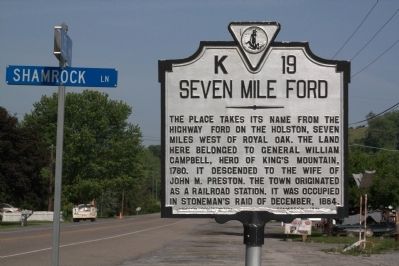 Seven Mile Ford Marker image. Click for full size.