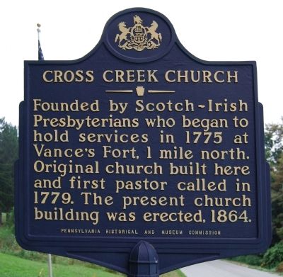 Cross Creek Church Marker image. Click for full size.