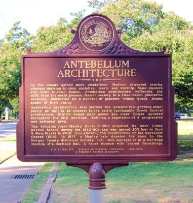 Antebellum Architecture Marker image. Click for full size.