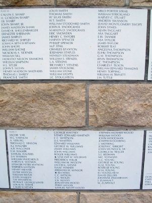 Chase County All Veterans Memorial Honor Roll. Click for full size. Chase County All Veterans Memorial Honor Roll image. Click for full size.
