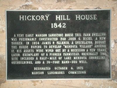 Hickory Hill House Marker. Click for full size. Hickory Hill House Marker image. Click for full size.