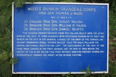 Wood's Division - Granger's Corps Marker image. Click for full size.