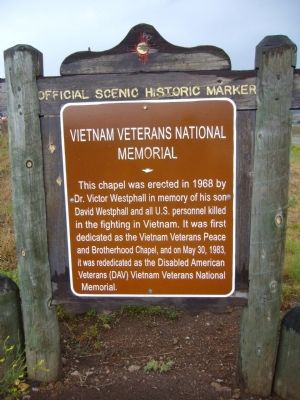 Vietnam Veterans National Memorial Marker. Click for full size. Vietnam Veterans National Memorial Marker image. Click for full size.