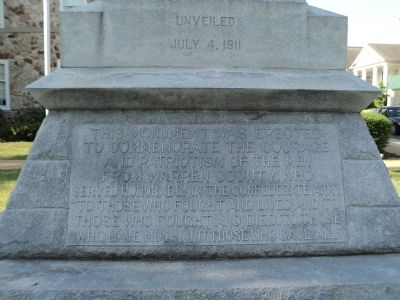 Warren County Confederate Marker image. Click for full size.