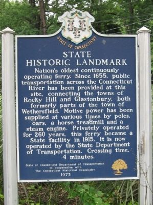 Nation's Oldest Ferry Marker. Click for full size. Nation's Oldest Ferry Marker image. Click for full size.