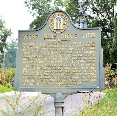 West Side Siege Line Marker image. Click for full size.