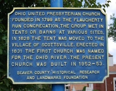 Ohio United Presbyterian Church Marker image. Click for full size.