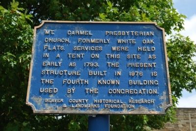 Mt. Carmel Presbyterian Church Marker image. Click for full size.