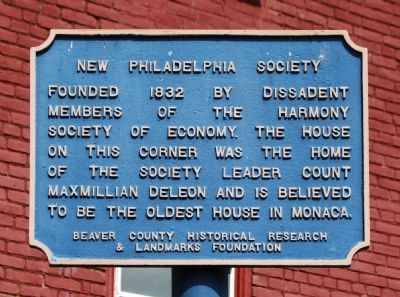 New Philadelphia Society Marker image. Click for full size.