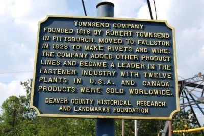 Townsend Company Marker image. Click for full size.